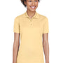 UltraClub Womens Cool & Dry Moisture Wicking Short Sleeve Polo Shirt - Yellow Haze - Closeout