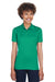 UltraClub 8210L Womens Cool & Dry Moisture Wicking Short Sleeve Polo Shirt Kelly Green Model Front