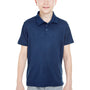 UltraClub Youth Cool & Dry Moisture Wicking Short Sleeve Polo Shirt - Navy Blue - Closeout