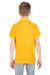 UltraClub 8210Y Youth Cool & Dry Moisture Wicking Short Sleeve Polo Shirt Gold Model Back