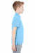 UltraClub 8210Y Youth Cool & Dry Moisture Wicking Short Sleeve Polo Shirt Columbia Blue Model Side