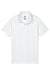 UltraClub 8210Y Youth Cool & Dry Moisture Wicking Short Sleeve Polo Shirt White Flat Front