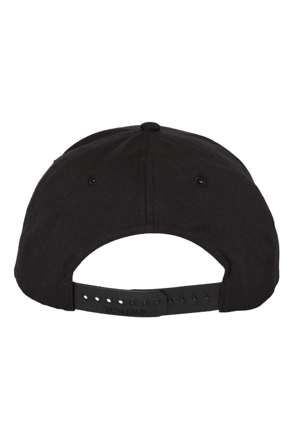 Richardson Hats 212 Mens Pro Twill Snapback Hat Black Flat Back