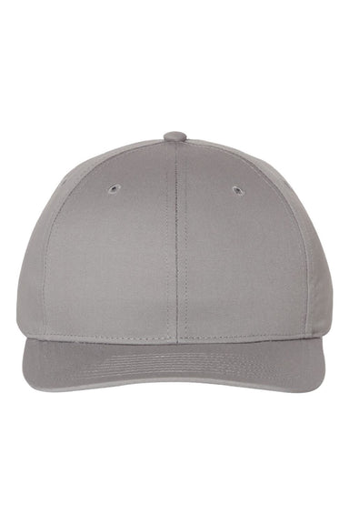 Richardson Hats 212 Mens Pro Twill Snapback Hat Grey Flat Front