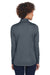 UltraClub 8230L Womens Cool & Dry Moisture Wicking 1/4 Zip Sweatshirt w/ Pocket Charcoal Grey Model Back
