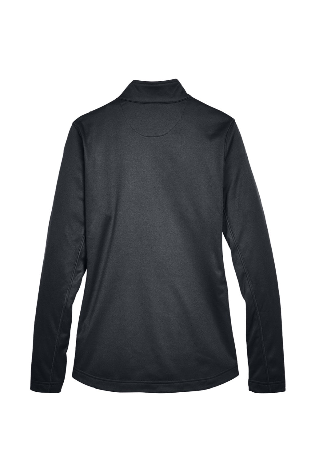 UltraClub 8230L Womens Cool & Dry Moisture Wicking 1/4 Zip Sweatshirt w/ Pocket Black Flat Back