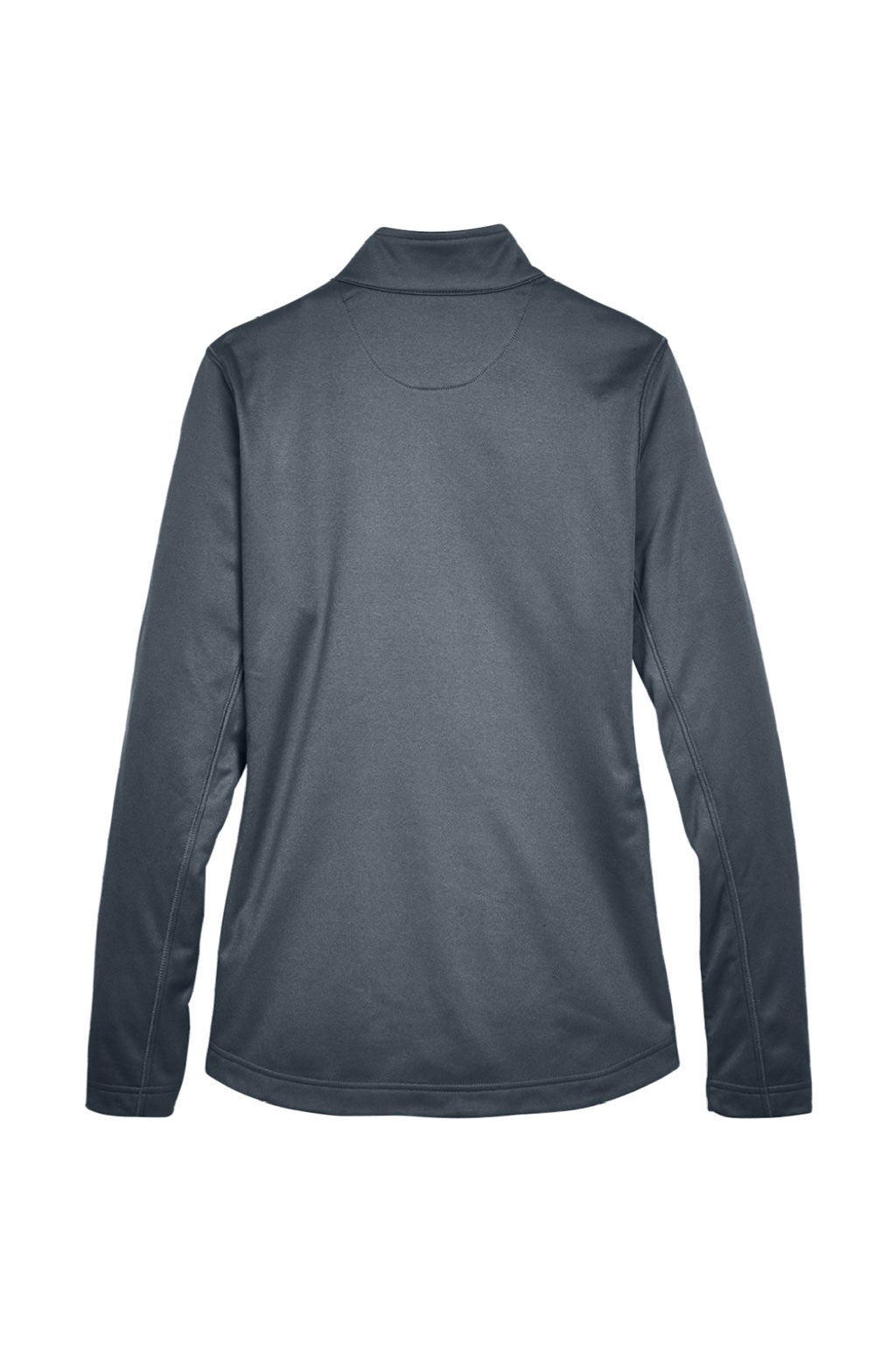 UltraClub 8230L Womens Cool & Dry Moisture Wicking 1/4 Zip Sweatshirt w/ Pocket Charcoal Grey Flat Back