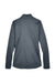 UltraClub 8230L Womens Cool & Dry Moisture Wicking 1/4 Zip Sweatshirt w/ Pocket Charcoal Grey Flat Back