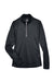 UltraClub 8230L Womens Cool & Dry Moisture Wicking 1/4 Zip Sweatshirt w/ Pocket Black Flat Front