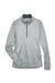 UltraClub 8230L Womens Cool & Dry Moisture Wicking 1/4 Zip Sweatshirt w/ Pocket Grey Flat Front