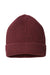 Atlantis Hats MAPLE Unisex Sustainable Finish Edge Cuffed Beanie Burgundy Melange Flat Front