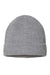 Atlantis Hats MAPLE Unisex Sustainable Finish Edge Cuffed Beanie Light Grey Melange Flat Front