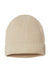 Atlantis Hats MAPLE Unisex Sustainable Finish Edge Cuffed Beanie Light Beige Flat Front