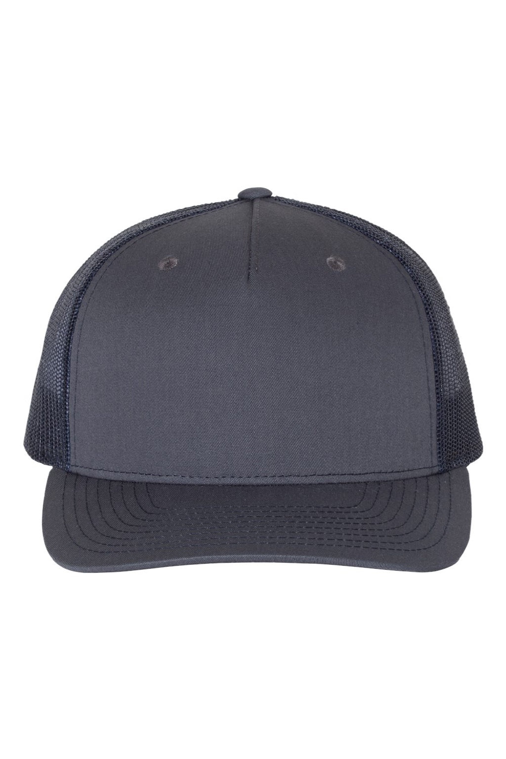 Richardson Hats 112FP Mens 5 Panel Snapback Trucker Hat Ombre Blue/Navy Blue Flat Front