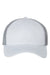 Sportsman 3100 Mens Contrast Stitch Mesh Back Hat White/Grey Flat Front