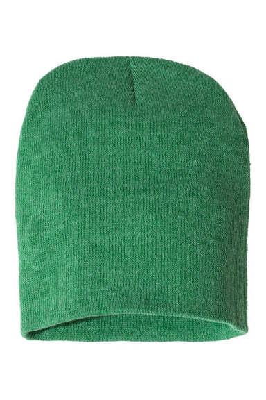 Sportsman Hats SP08 Unisex Beanie Heather Kelly Green Flat Front