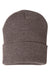 Sportsman Hats SP12 Unisex Solid Cuffed Beanie Heather Brown Flat Front