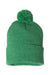 Sportsman Hats SP15 Unisex Pom-Pom Cuffed Beanie Heather Kelly Green Flat Front