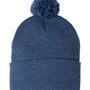 Sportsman Hats Unisex Pom-Pom Cuffed Beanie - Heather Dark Royal Blue