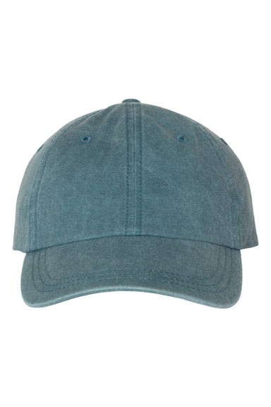 Valucap Hats SP500 Mens Pigment Dyed Adjustable Hat Teal Green Flat Front