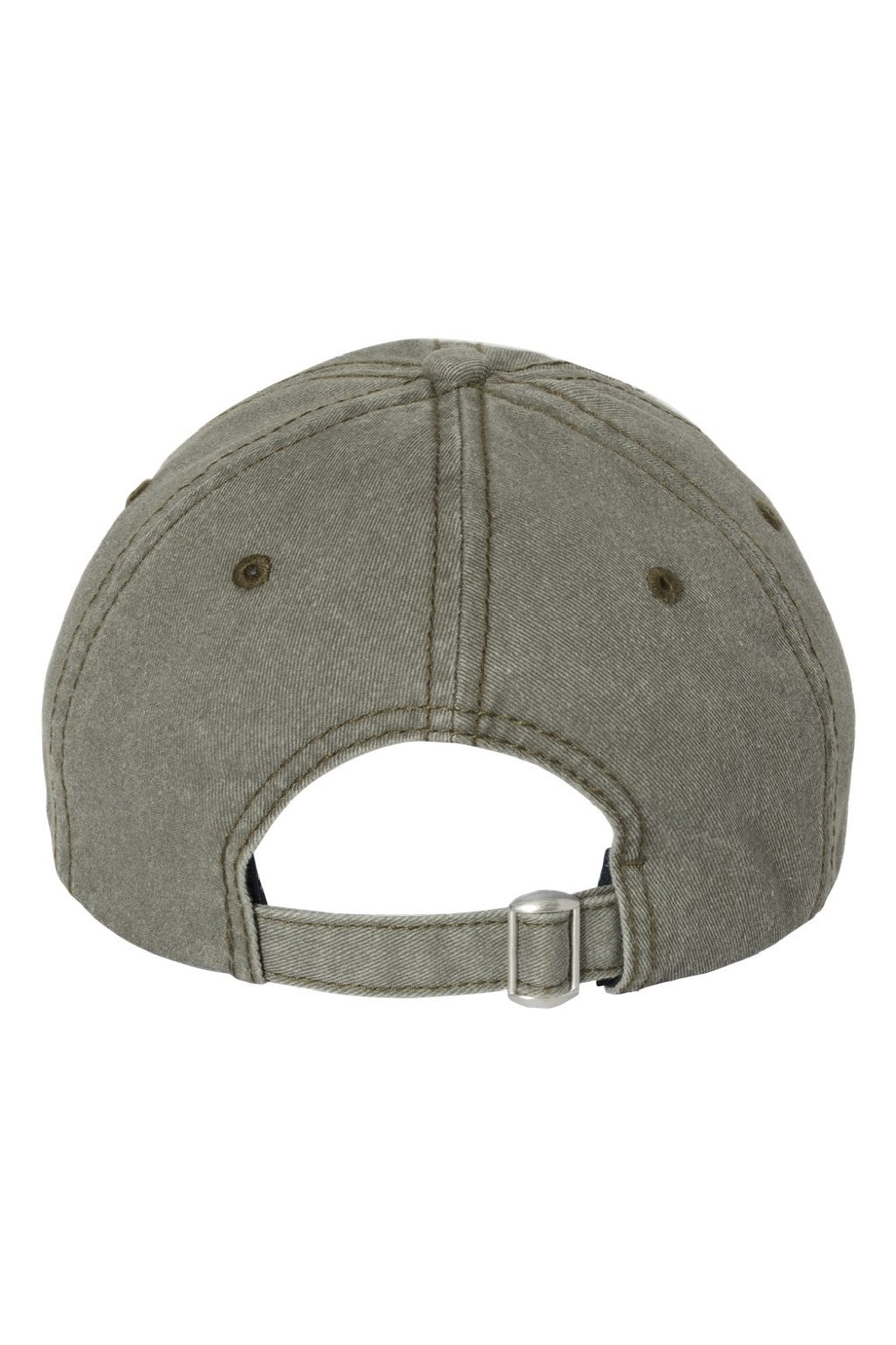 Valucap Hats SP500 Mens Pigment Dyed Adjustable Hat Olive Green Flat Back