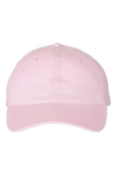 Valucap Hats SP500 Mens Pigment Dyed Adjustable Hat Pink Flat Front