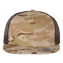 Yupoong Hats Mens Adjustable Trucker Hat - Multicam Arid/Brown