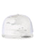 Yupoong 6006 Mens 5 Panel Classic Trucker Hat Multicam Alpine/White Flat Front