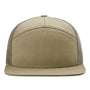 Richardson Hats Mens 7 Panel Snapback Trucker Hat - Pale Khaki/Loden Green
