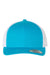 Yupoong 6606 Mens Retro Trucker Hat Turquoise Blue/White Flat Front