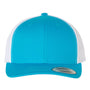Yupoong Mens Retro Snapback Trucker Hat - Turquoise Blue/White - NEW
