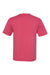 Champion CD100 Mens Garment Dyed Short Sleeve Crewneck T-Shirt Crimson Red Flat Back