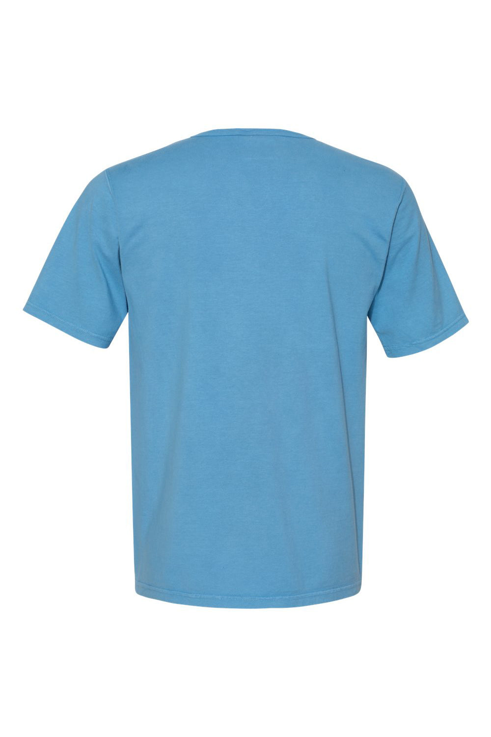 Champion CD100 Mens Garment Dyed Short Sleeve Crewneck T-Shirt Delicate Blue Flat Back