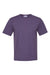 Champion CD100 Mens Garment Dyed Short Sleeve Crewneck T-Shirt Grape Soda Purple Flat Front