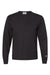 Champion CD200 Mens Garment Dyed Long Sleeve Crewneck T-Shirt Black Flat Front