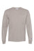 Champion CD200 Mens Garment Dyed Long Sleeve Crewneck T-Shirt Concrete Grey Flat Front
