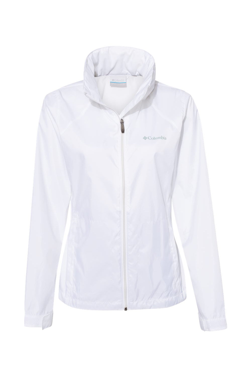 Columbia 177196 Womens Switchback III Full Zip Hooded Jacket White Flat Front