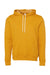 Bella + Canvas BC3719/3719 Mens Sponge Fleece Hooded Sweatshirt Hoodie Heather Mustard Yellow Flat Front
