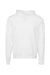 Bella + Canvas BC3719/3719 Mens Sponge Fleece Hooded Sweatshirt Hoodie DTG White Flat Front