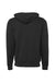 Bella + Canvas BC3739/3739 Mens Fleece Full Zip Hooded Sweatshirt Hoodie w/ Pockets DTG Dark Grey Flat Back