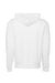 Bella + Canvas BC3739/3739 Mens Fleece Full Zip Hooded Sweatshirt Hoodie DTG White Flat Back