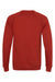 Bella + Canvas BC3901/3901 Mens Sponge Fleece Crewneck Sweatshirt Brick Red Flat Back