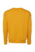 Bella + Canvas BC3945/3945 Mens Fleece Crewneck Sweatshirt Heather Mustard Yellow Flat Back