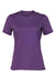 Bella + Canvas BC6400/B6400/6400 Womens Relaxed Jersey Short Sleeve Crewneck T-Shirt Royal Purple Flat Front