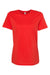Bella + Canvas BC6400/6400 Womens Relaxed Jersey Short Sleeve Crewneck T-Shirt Poppy Red Flat Front