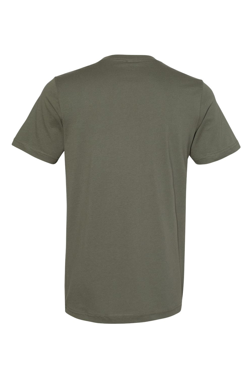 Bella + Canvas 3001U/3001USA Mens USA Made Jersey Short Sleeve Crewneck T-Shirt Military Green Flat Back