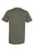 Bella + Canvas 3001U/3001USA Mens USA Made Jersey Short Sleeve Crewneck T-Shirt Military Green Flat Back