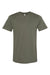 Bella + Canvas 3001U/3001USA Mens USA Made Jersey Short Sleeve Crewneck T-Shirt Military Green Flat Front