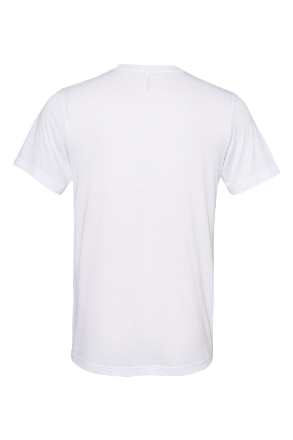 Bella + Canvas 3880C/3880 Mens Short Sleeve Crewneck T-Shirt White Flat Back