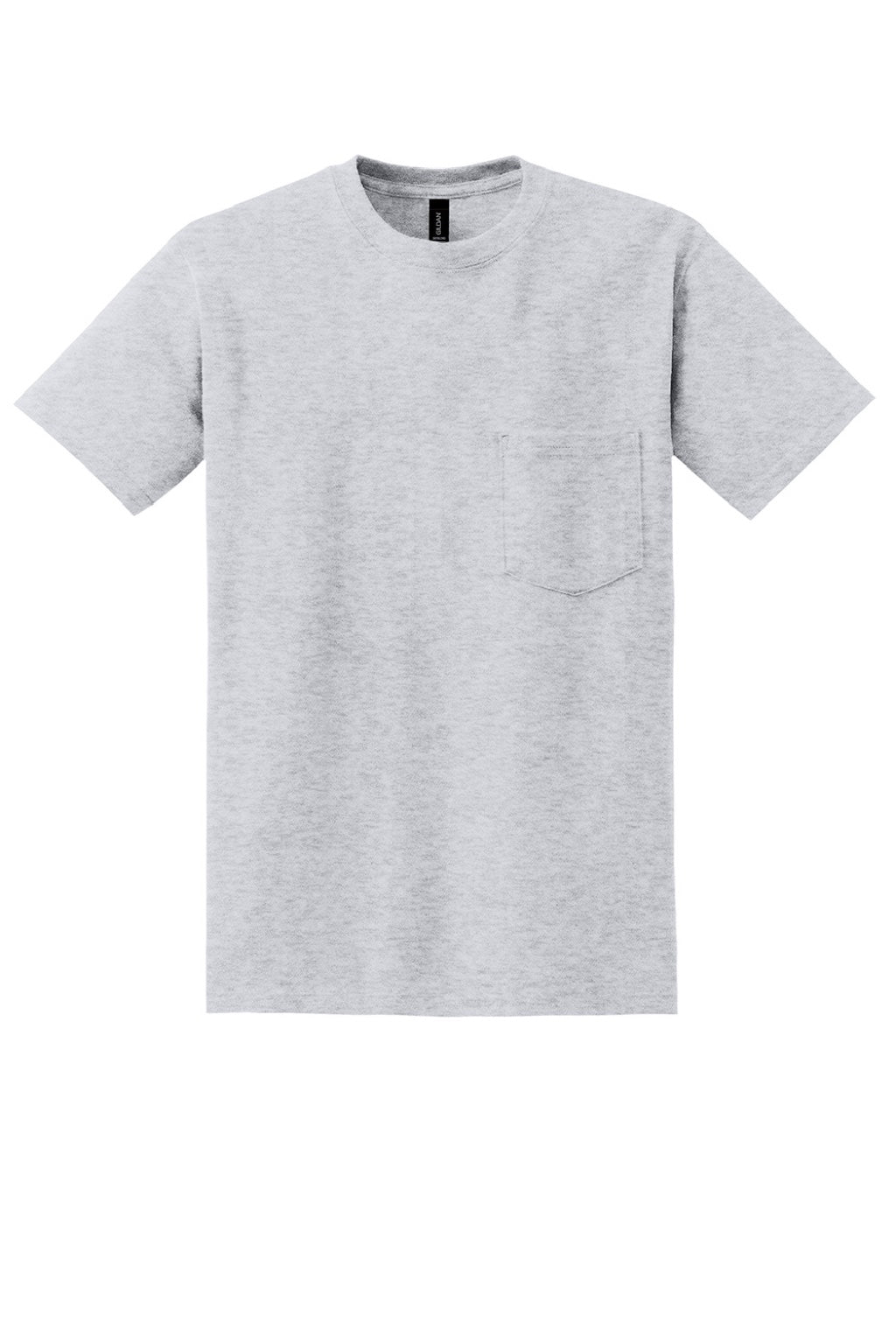 Gildan 8300 Mens DryBlend Moisture Wicking Short Sleeve Crewneck T-Shirt w/ Pocket Ash Grey Flat Front